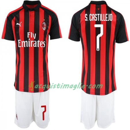 Divisa di Calcio AC Milan Nikola Kalinic 7 Bambino Prima 2018/2019